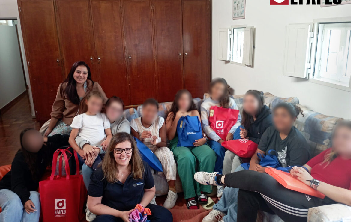 EFAFLU and Universal Motors offer school kits to girls at Instituto Madre Matilde